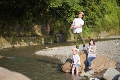 川釣り体験＋釣ったお魚を天ぷらに！