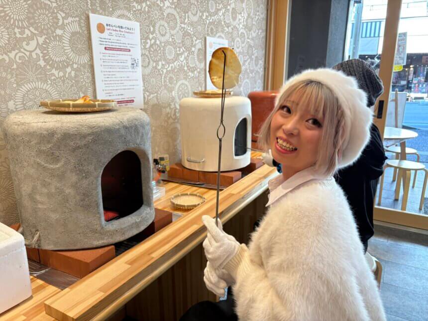 うるち米のしお手焼きせんべい＋お米オイルで仕上げるエコウッドボード | 発酵食・クラフト体験