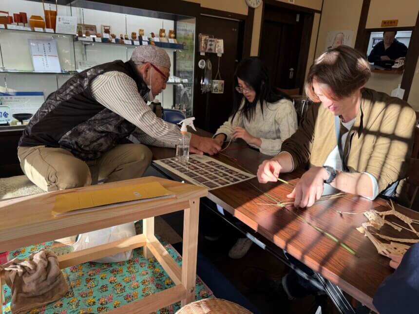 Hida Sake Cup Coin Server + Woven horse/frog/phoenix crafting | Fermented Food & Craft Experiences