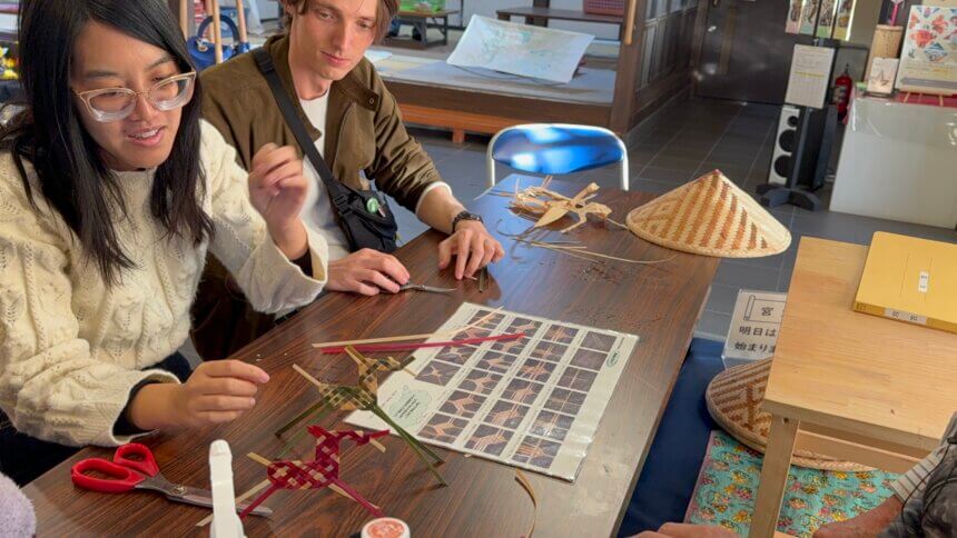 Hida Sake Cup Coin Server + Woven horse/frog/phoenix crafting | Fermented Food & Craft Experiences