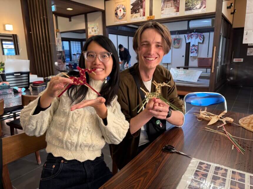 Hida Sake Cup Coin Server + Woven horse/frog/phoenix crafting | Fermented Food & Craft Experiences